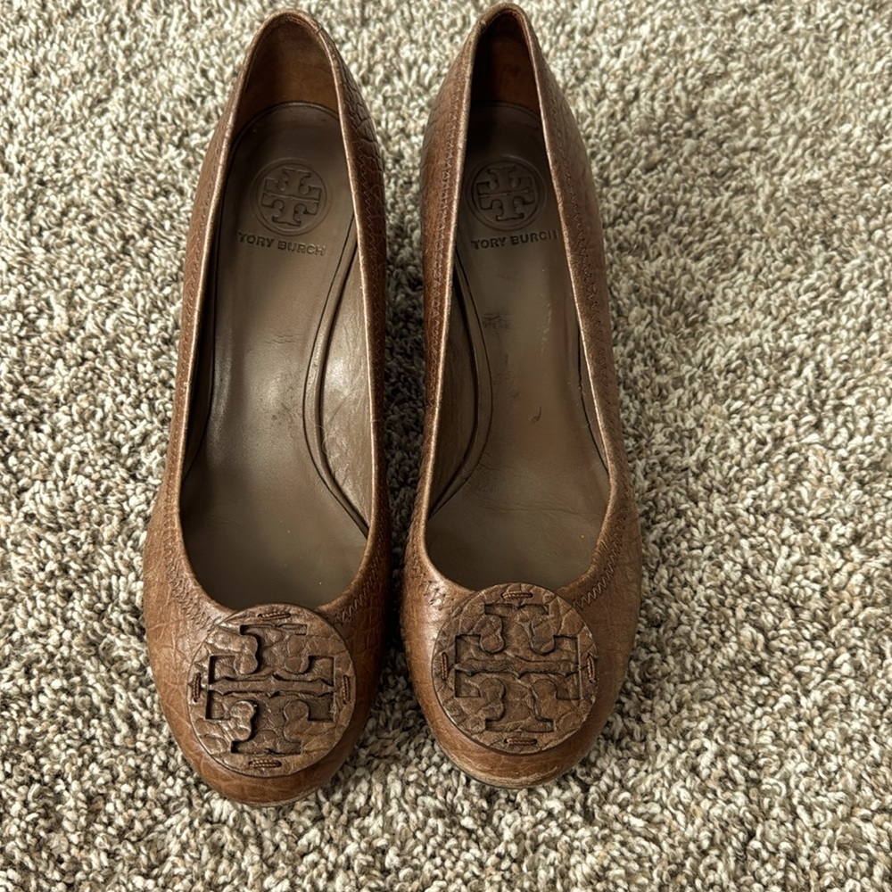 Women’s Tory Burch Size 10 Brown Leather Wedges